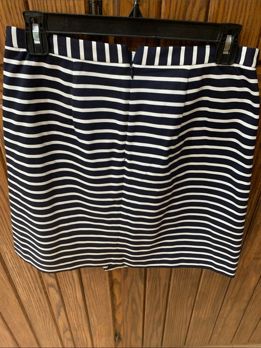 Ann Taylor size Small skirt 
Black and white stripes 
Wrap around - Picture 2 of 5